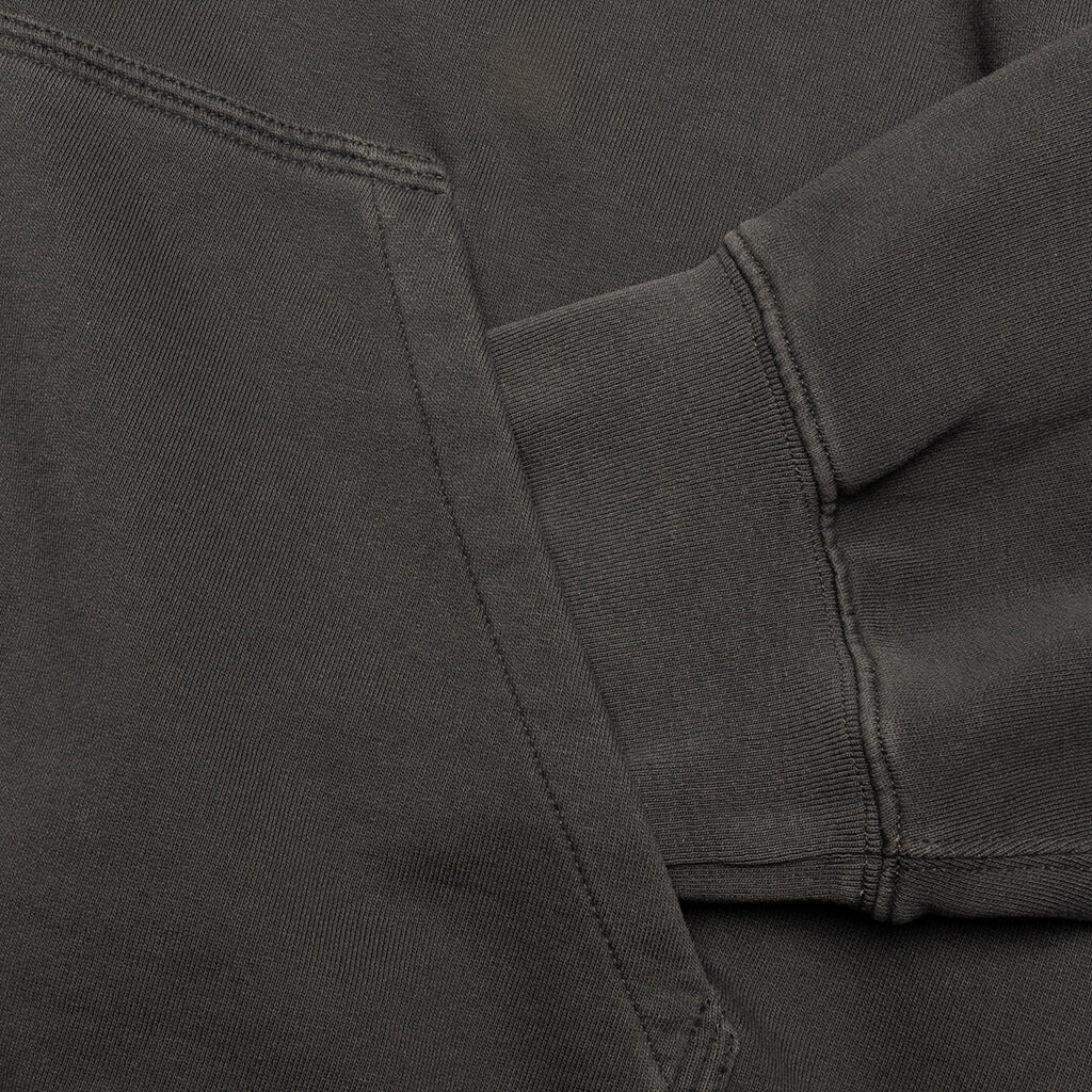 Reverse Applicated Stitch Logo Zipped Hoodie - Charcoal - Image 3