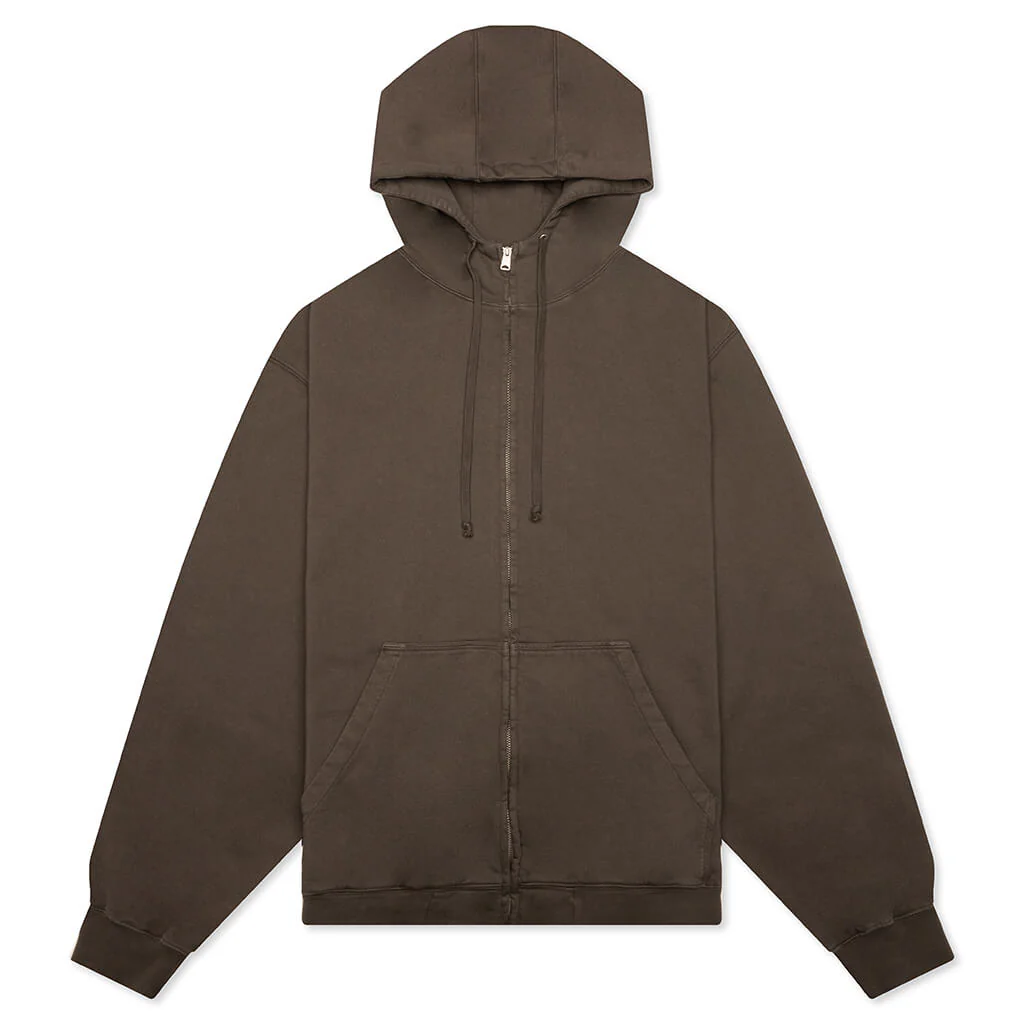 Zip-Up Sweat Hoodie - Mink