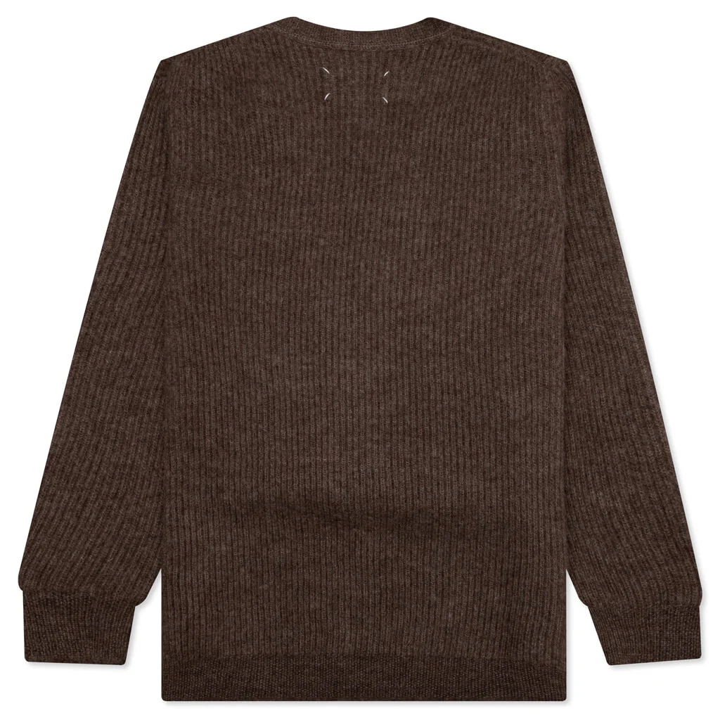 Button-Up Long-Sleeved Cardigan - Walnut - Image 2