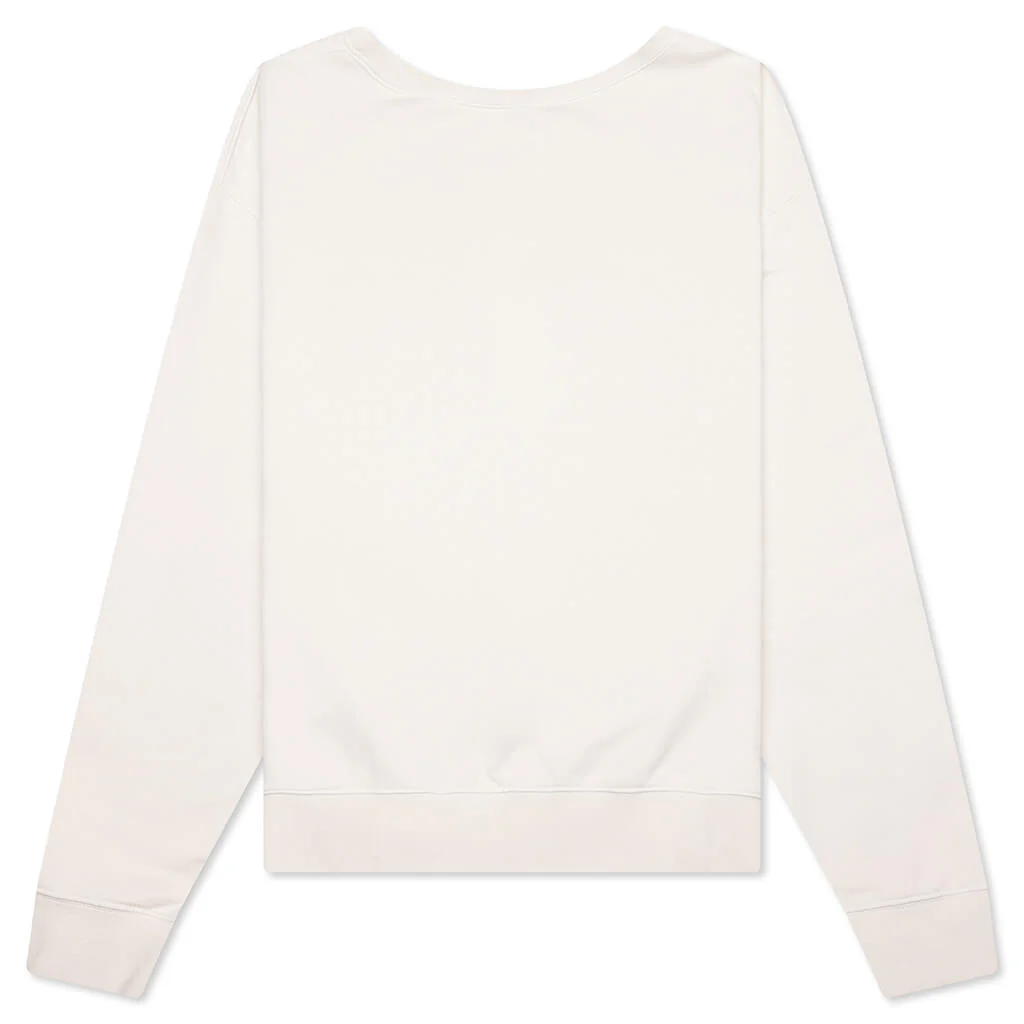 Reverse Applicated Stitch Logo Sweatshirt - Ecru - Image 2
