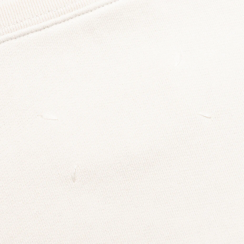 Reverse Applicated Stitch Logo Sweatshirt - Ecru - Image 3