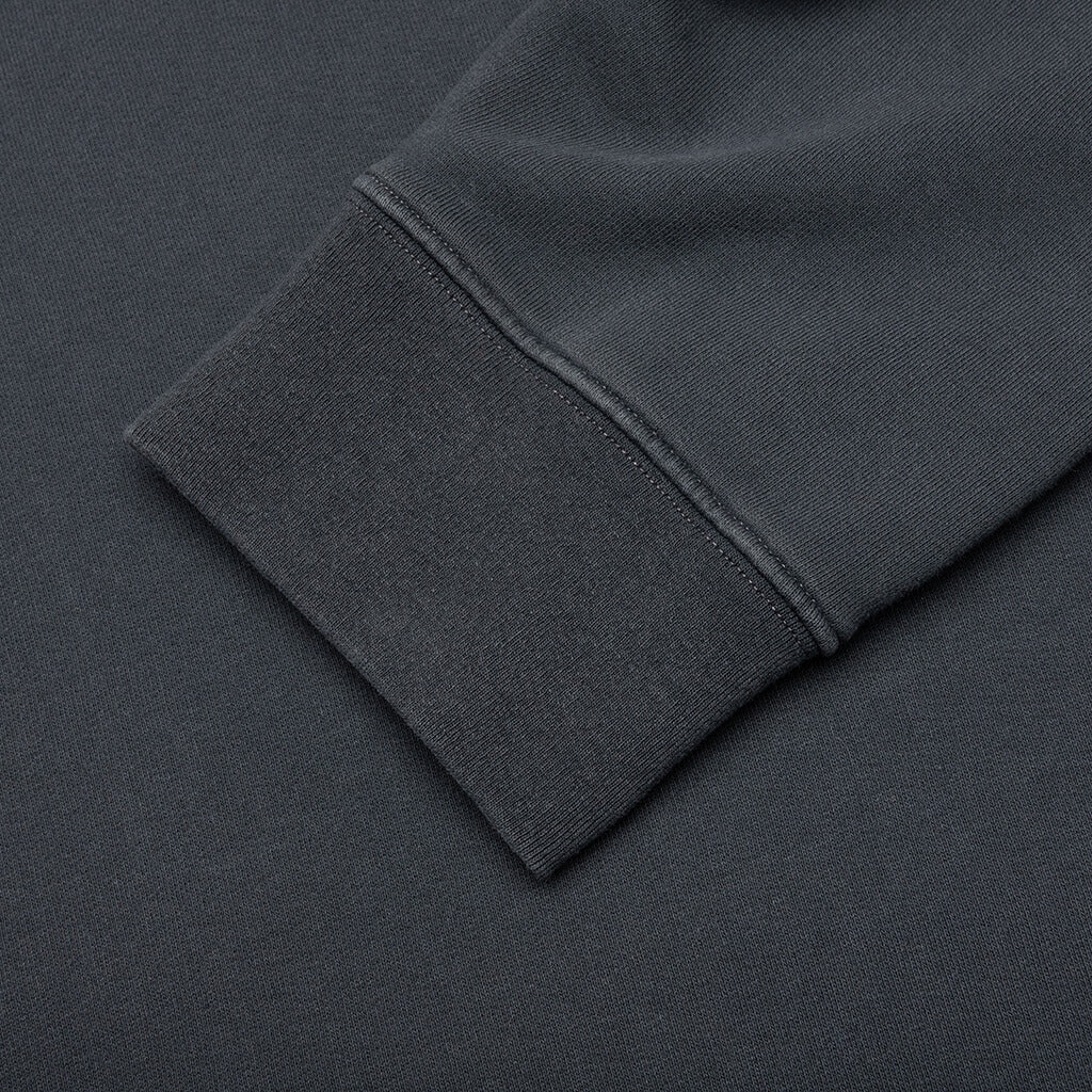 Reverse Applicated Stitch Logo Sweatshirt - Washed Black - Image 5