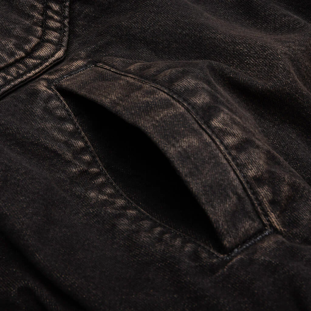 Puffer Denim Jacket - Black - Image 4