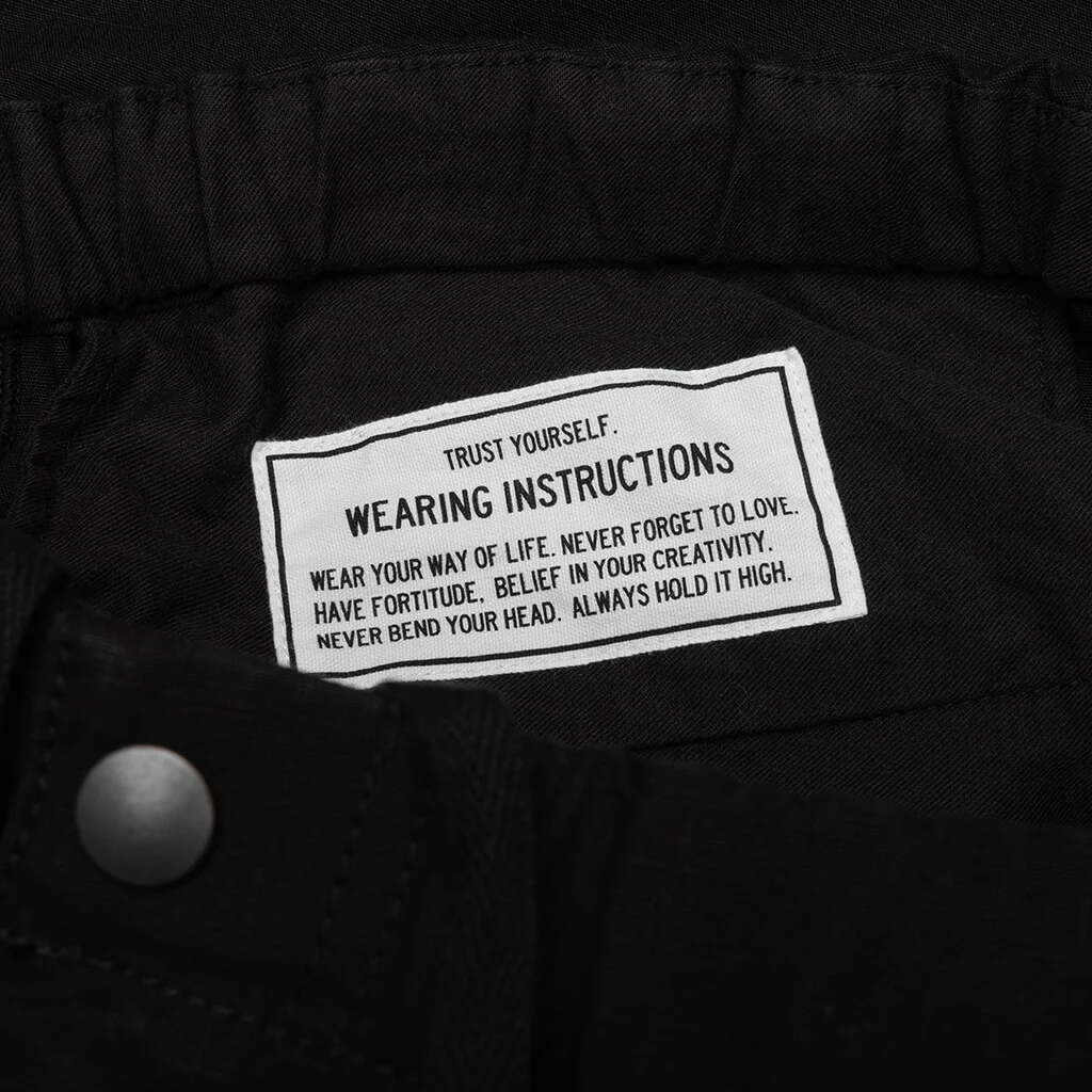 Ripstop Parachute Trousers - Black - Image 3