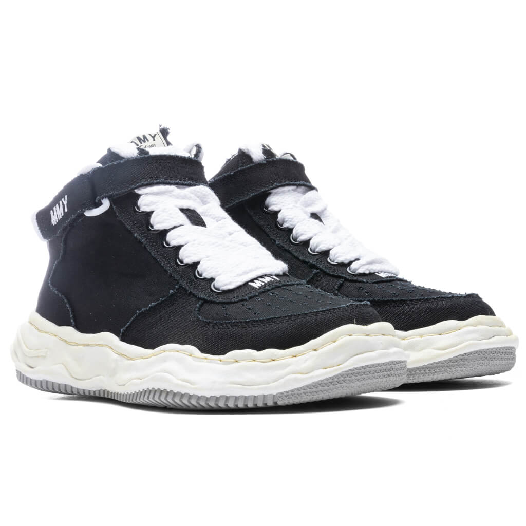 Wayne High OG Sole Washed Canvas Sneaker - Black - Image 2