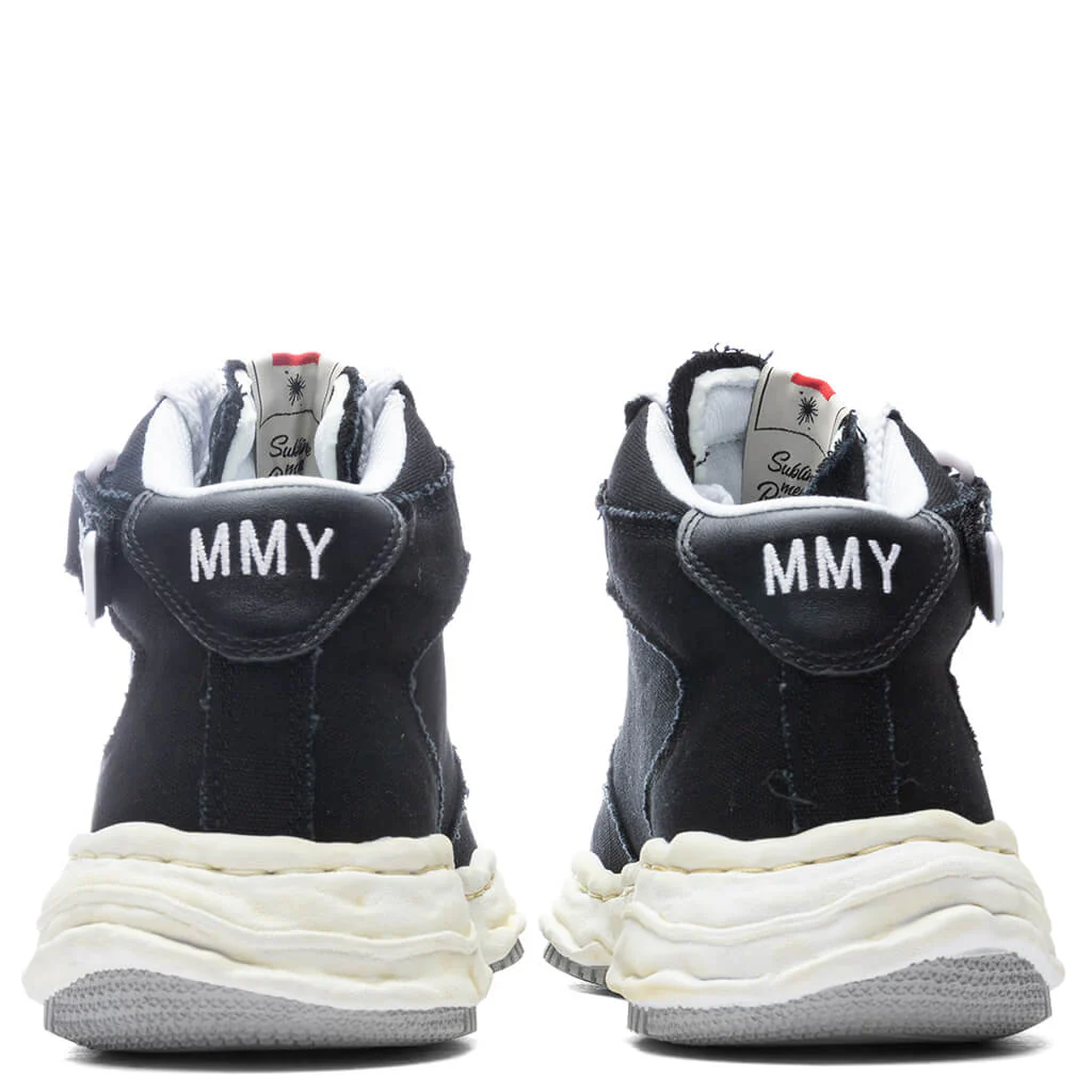 Wayne High OG Sole Washed Canvas Sneaker - Black - Image 4
