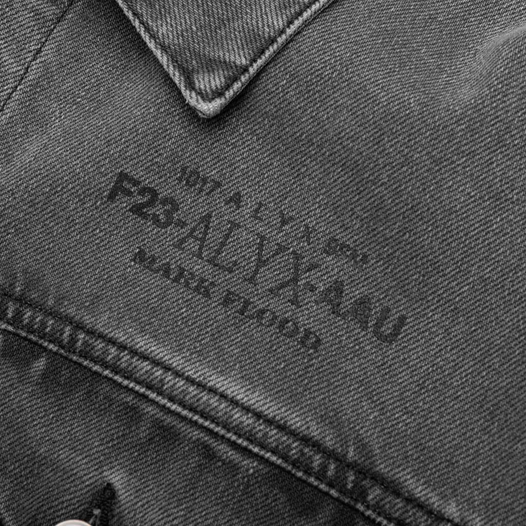 Mark Flood Square Denim Jacket - Washed Black - Image 3