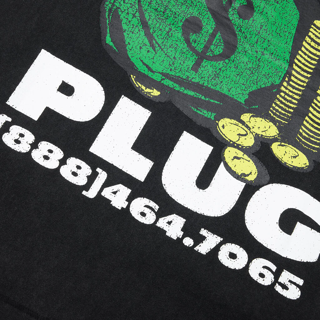 Call My Plug T-Shirt - Washed Black - Image 4