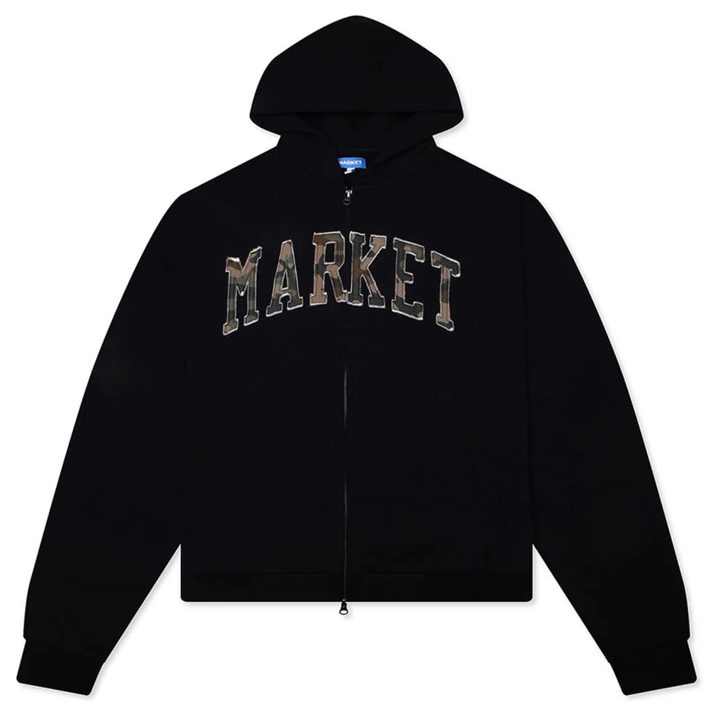 Camo Hoodie - Pirate Black