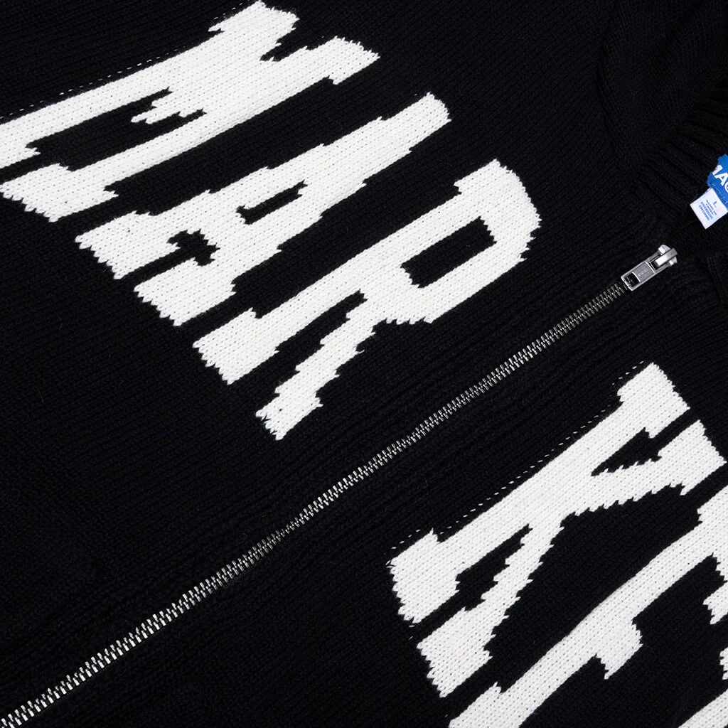 Classic Market Arc Full Zip Sweater Hoodie - Pirate Black - Image 3