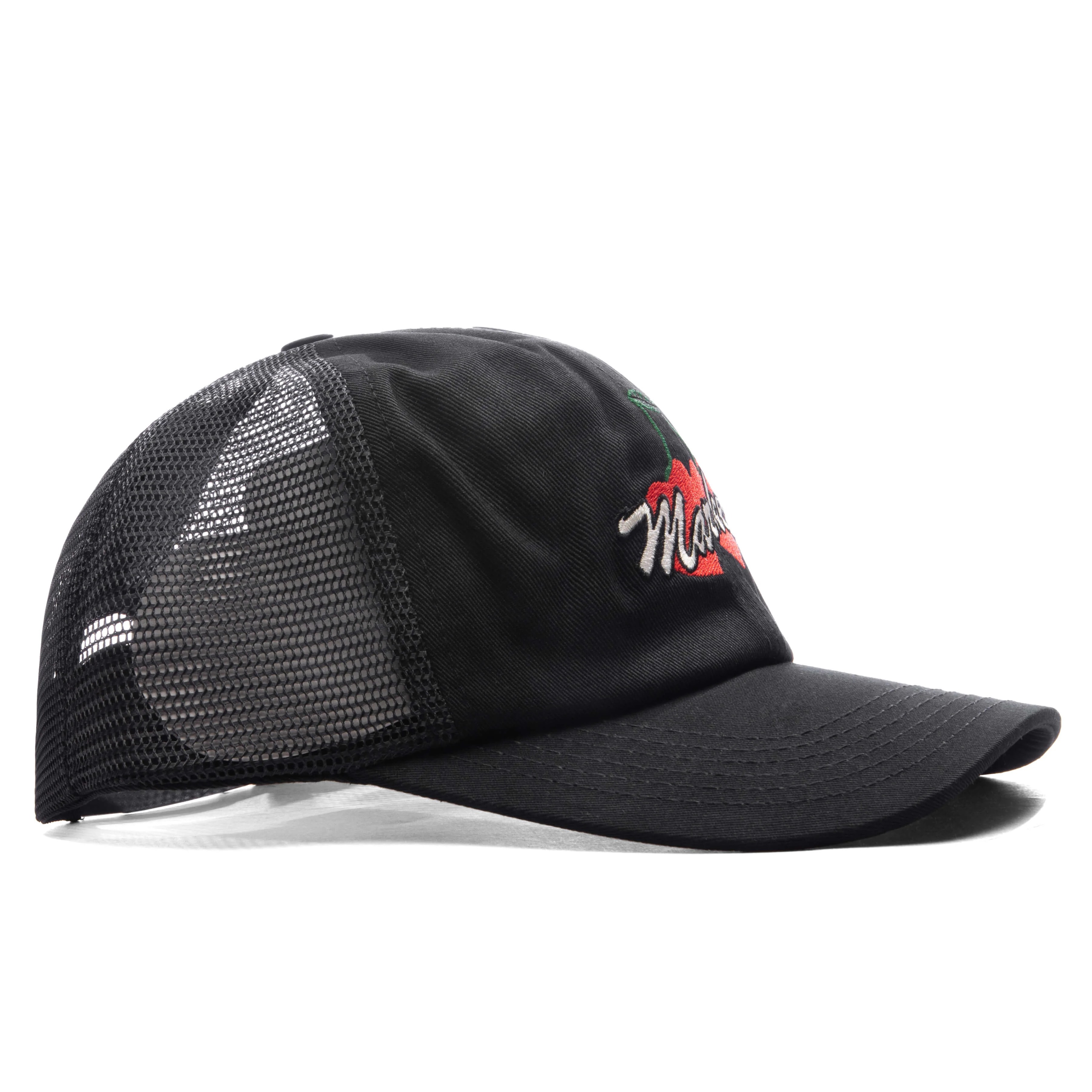 Double Cherries Trucker Hat - Pirate Black - Image 3