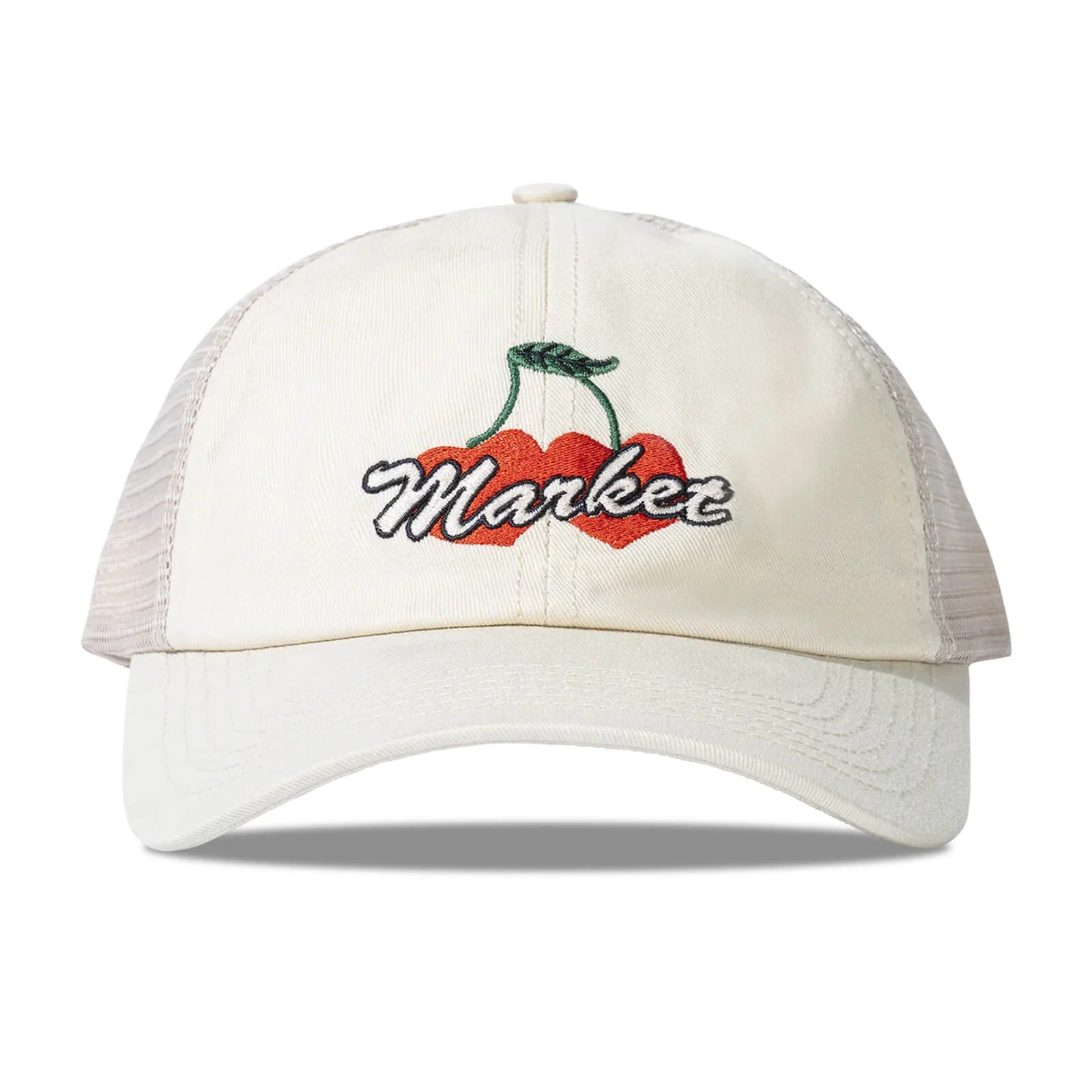 Double Cherries Trucker Hat - Unbleached Cotton