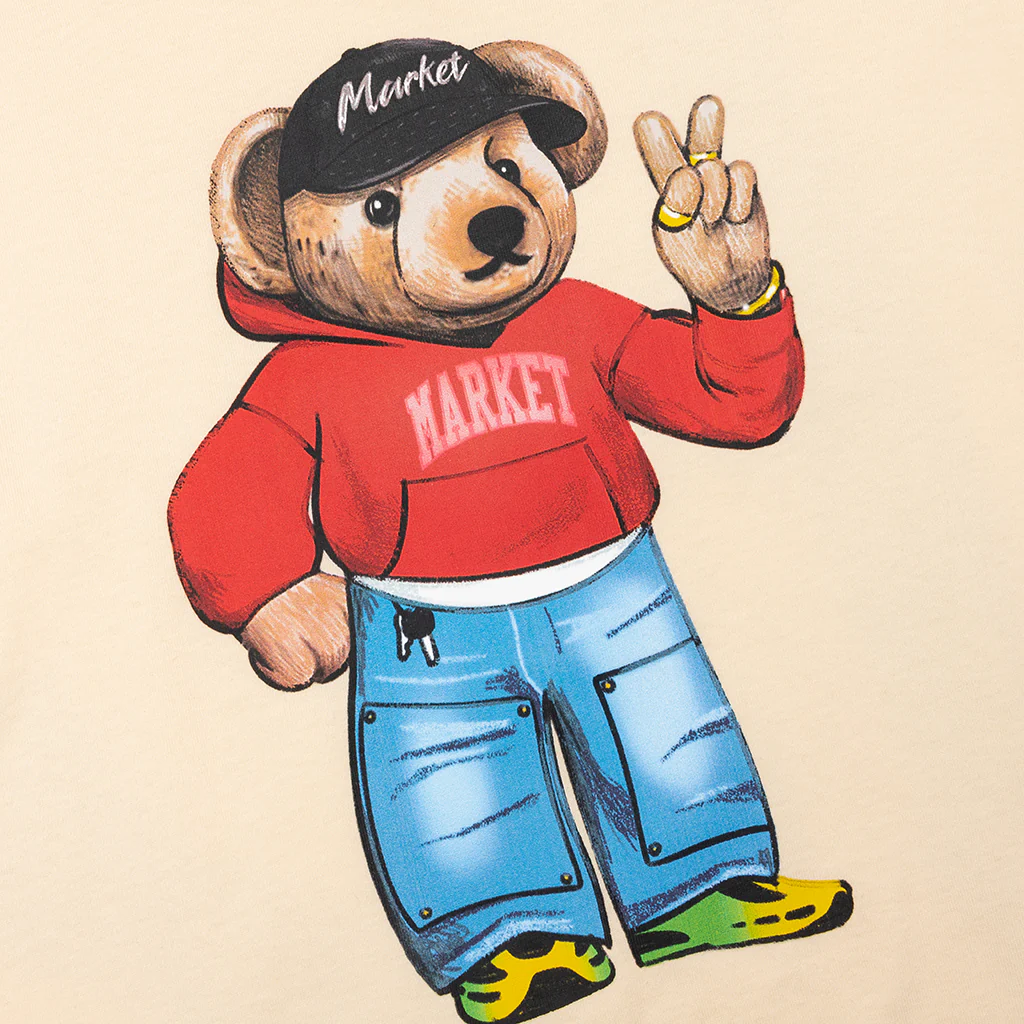 Fit Check Bear T-Shirt - Butter Cream - Image 4