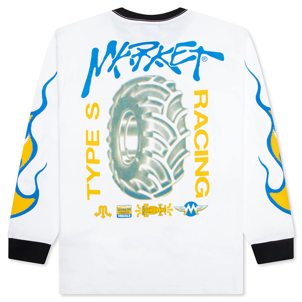 Loud Pipes L/S T-Shirt - White - Image 2