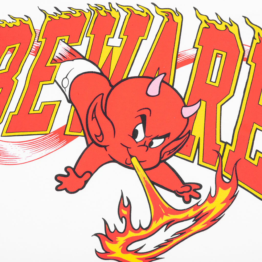 Market x Hot Stuff Beware S/S T-Shirt - White - Image 3