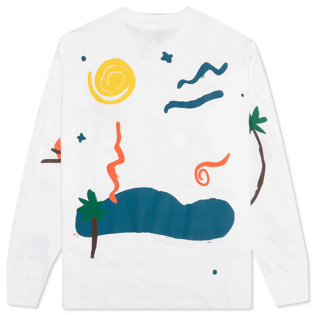 Meet me Offline Long-sleeve T-Shirt - White - Image 2