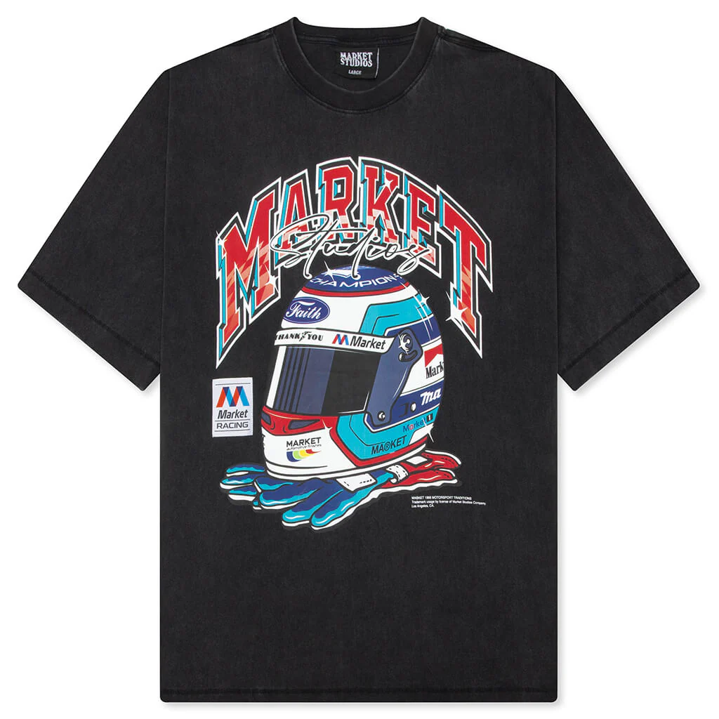 Racing Helmet T-Shirt - Black