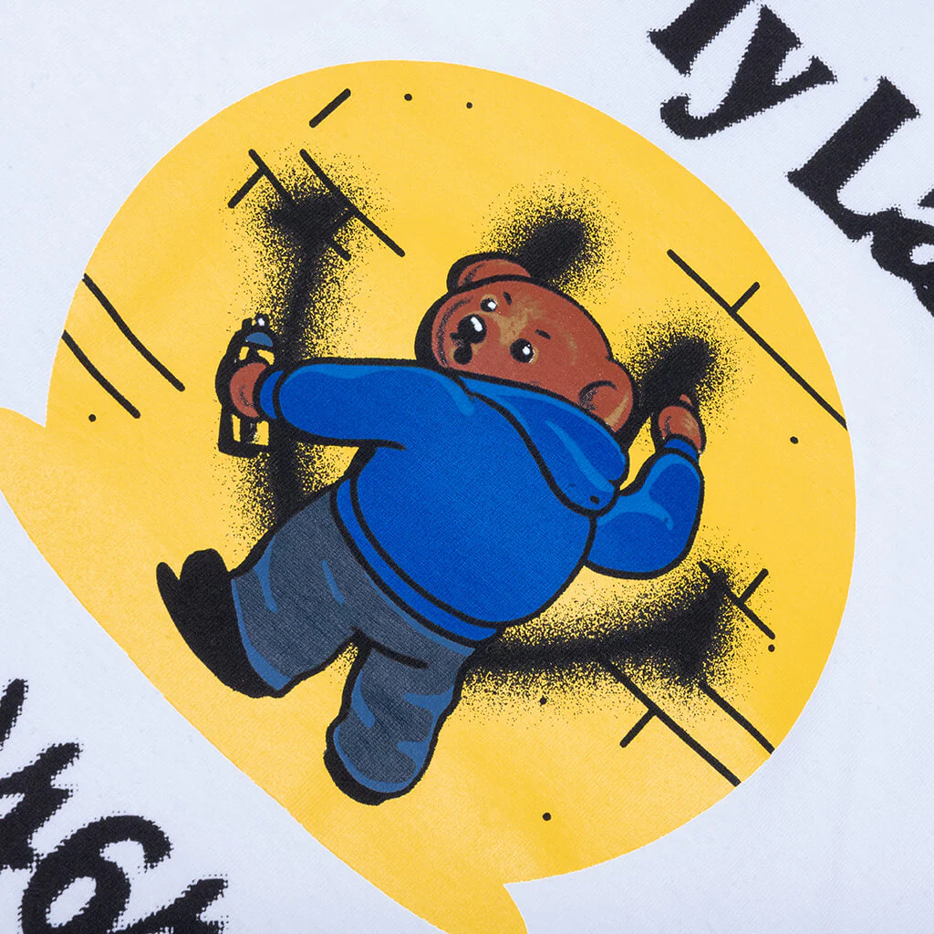 Smiley Call My Lawyer Bear T-Shirt - White - Image 3