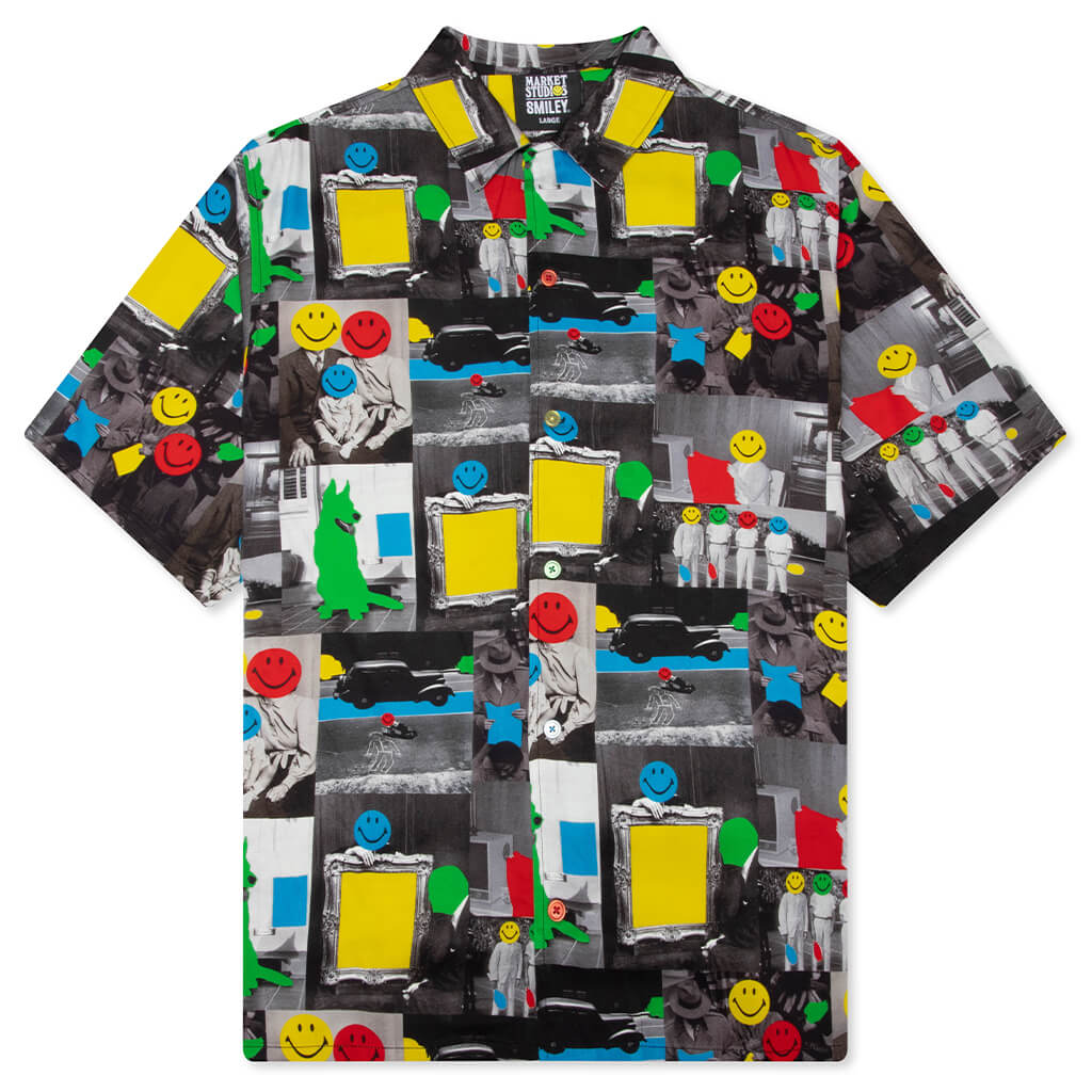 Smiley Collage S/S Woven - Multi