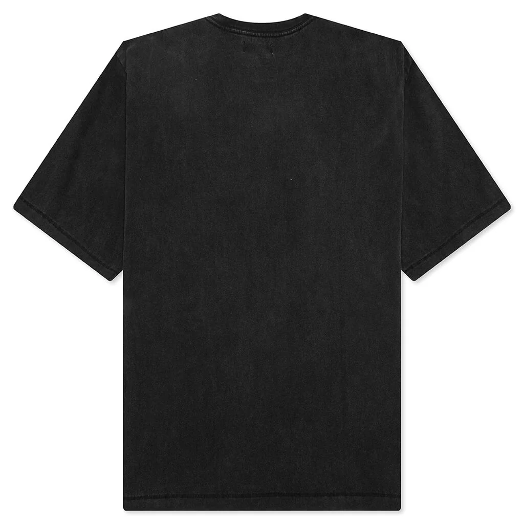 Smiley Full Face T-Shirt - Washed Black - Image 2