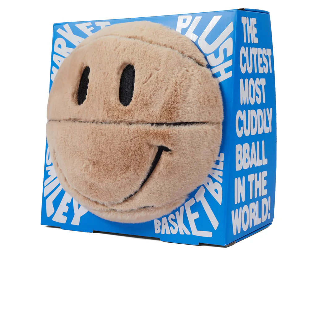 Smiley Sherpa Basketball Pillow - Sand - Image 4