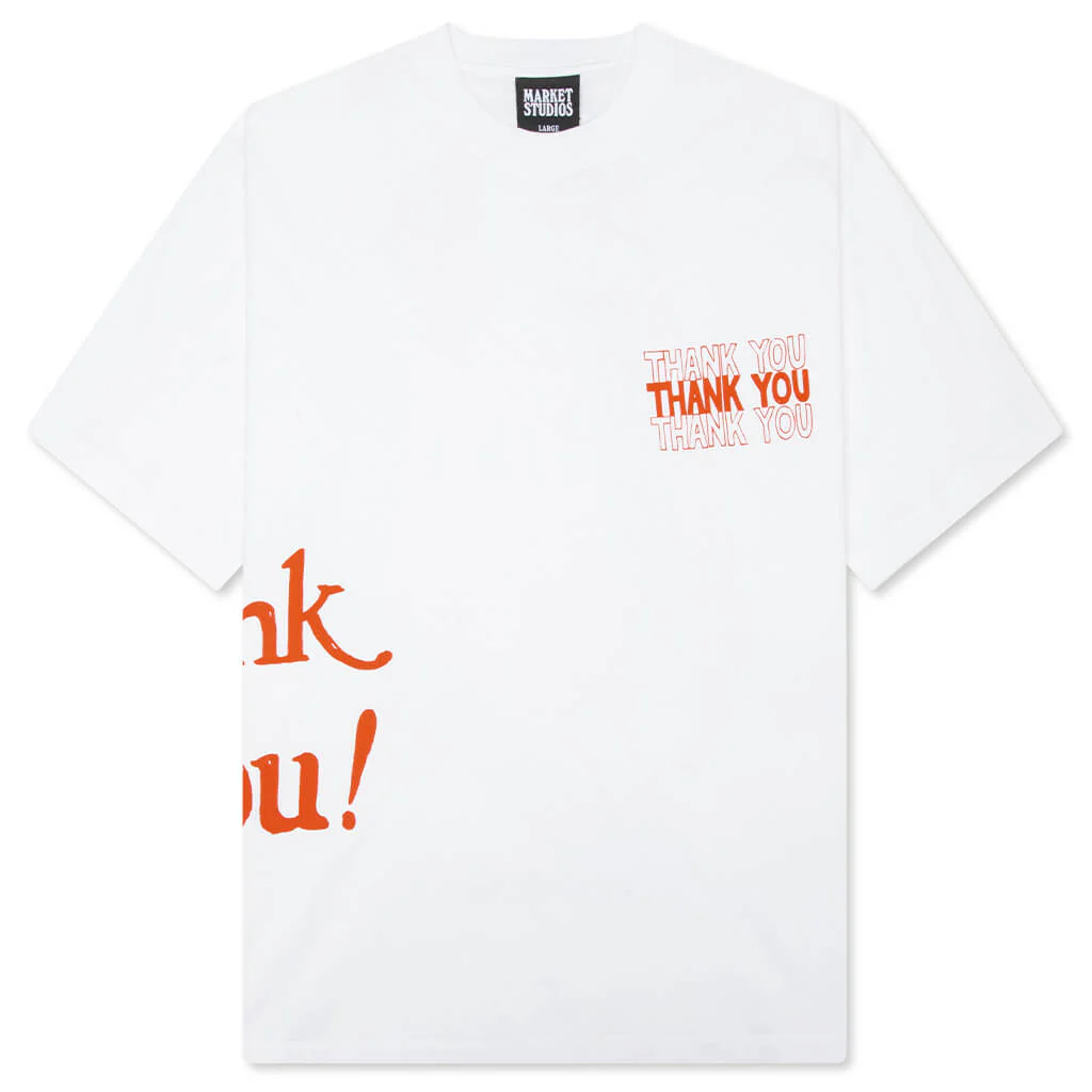 Thank You Plastic Bag T-Shirt - White
