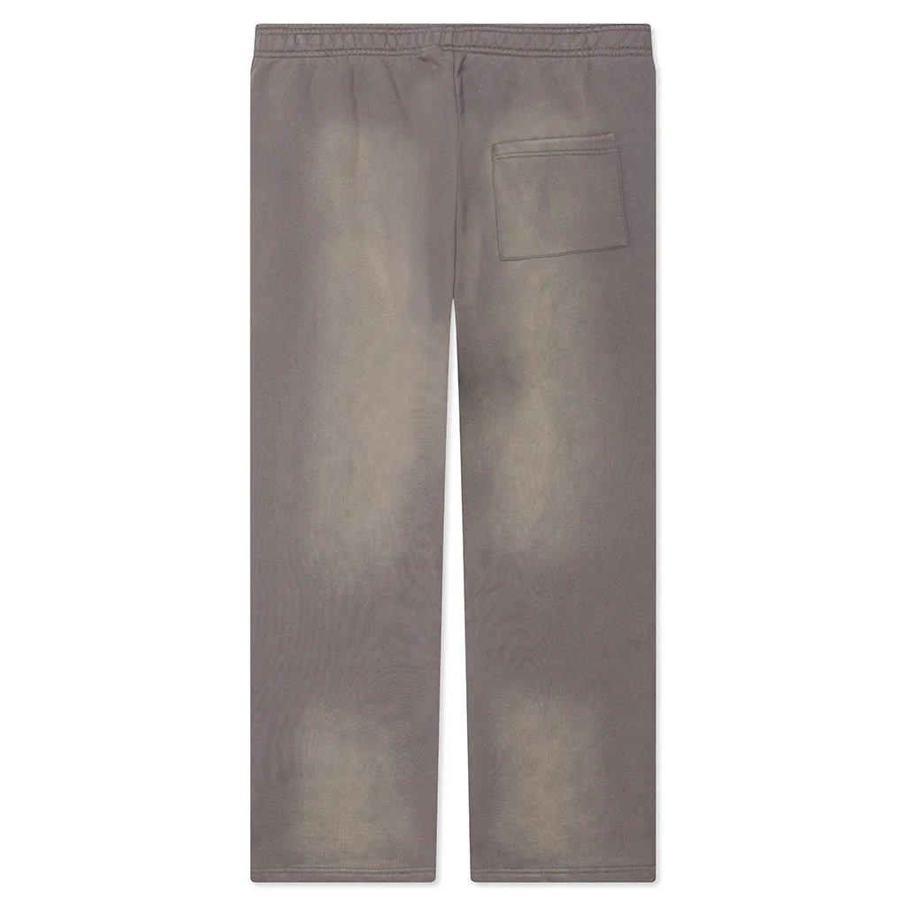 Tonal Beware Open Bottom Sweatpants - Cement - Image 2