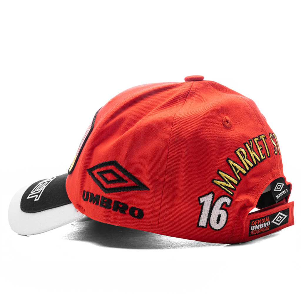 Umbro x Market Structure Adjustable Hat - Vermillion - Image 3