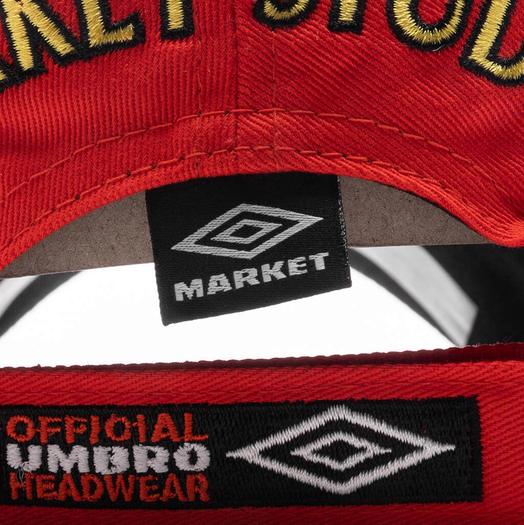 Umbro x Market Structure Adjustable Hat - Vermillion - Image 5