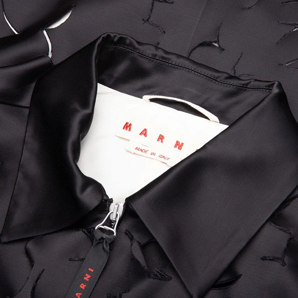 Duchess Satin Jacket With Cut-Out Detail - Black - Image 3