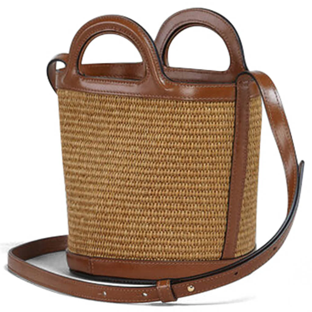Tropicalia Small Bucket Bag - Raw Sienna - Image 2