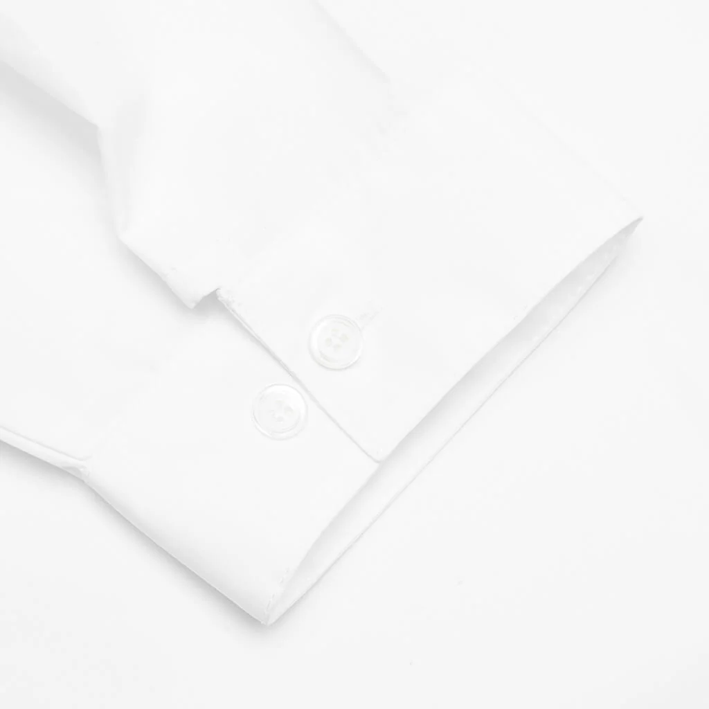 Long Sleeve Flower Graphics Shirt - Lily White - Image 5