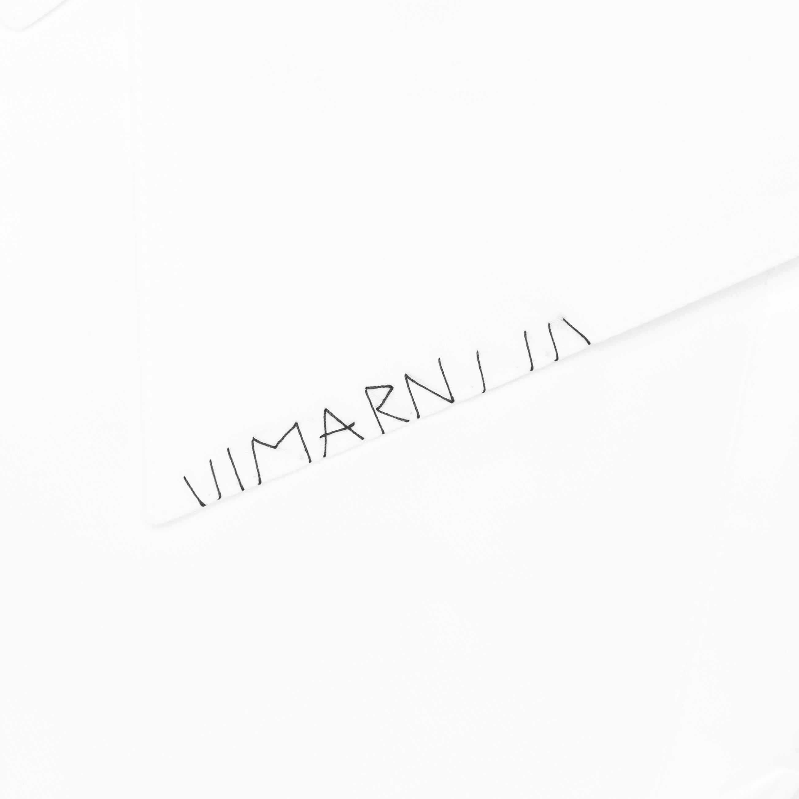 Poplin Bowling Shirt with Dante Patch - Lily White - Image 4