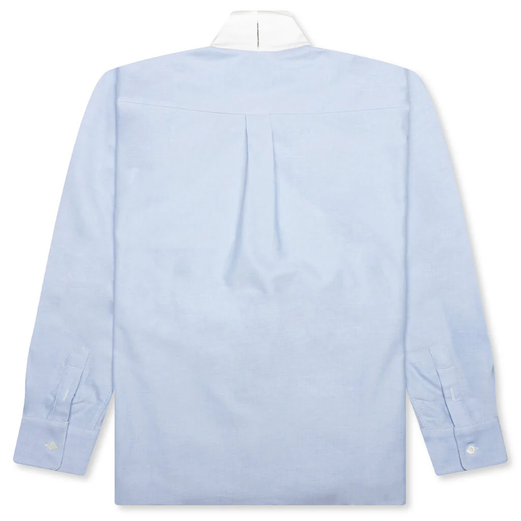 Contrast Collar Oxford Shirt - Sapphire - Image 2