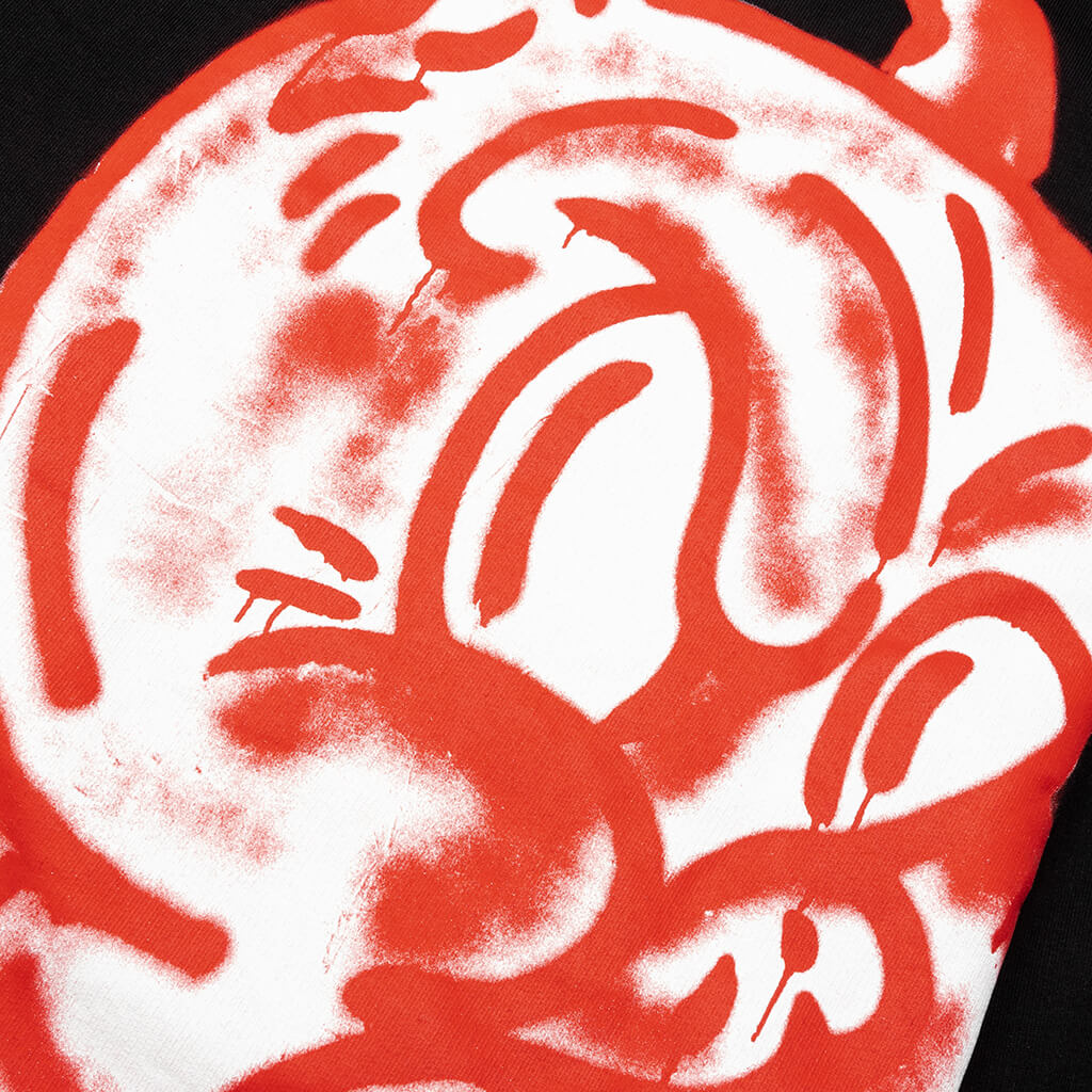 Piggy And Logo Print On Sweatshirt - Black - Image 5