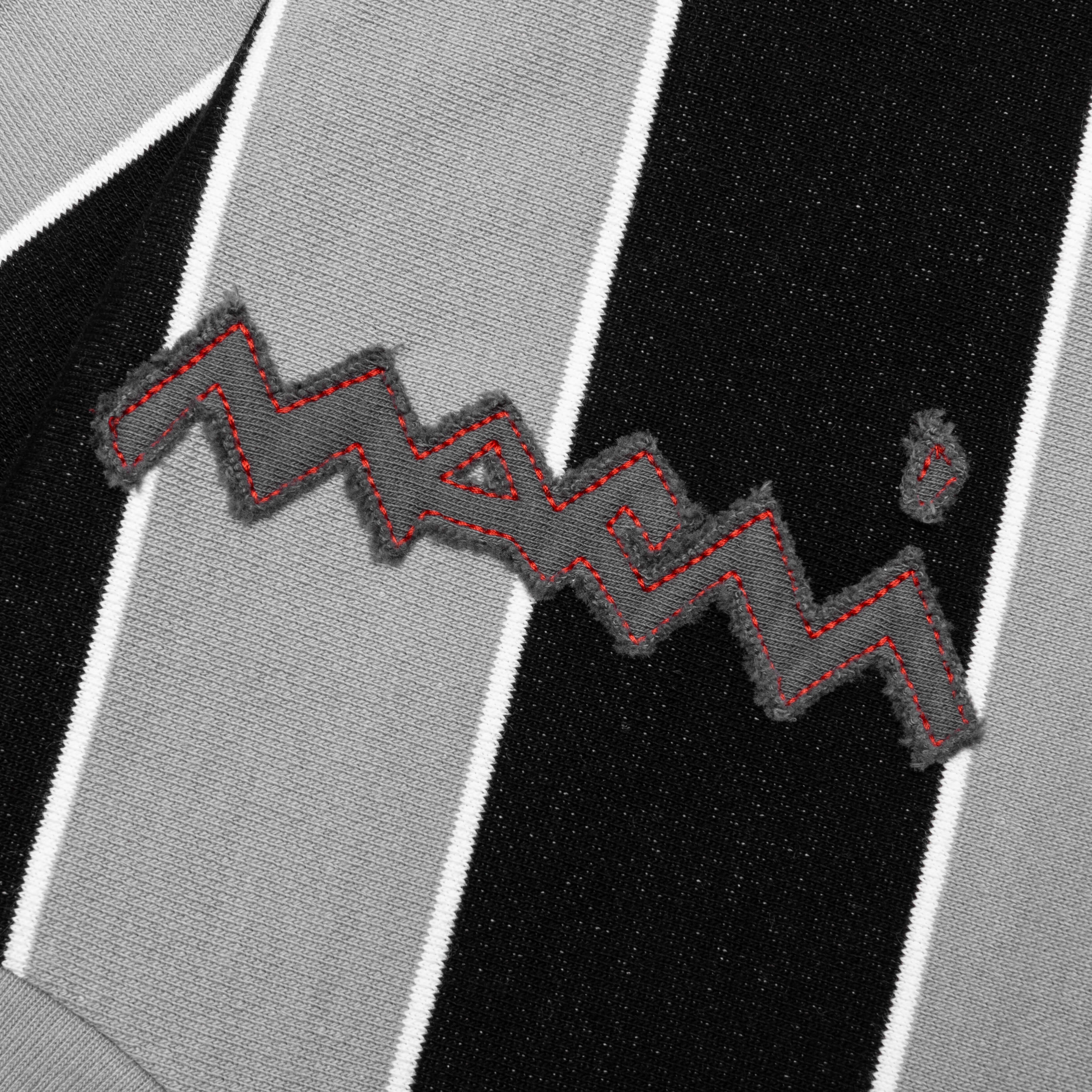Striped Mending Logo Sweatshirt - Black - Image 3