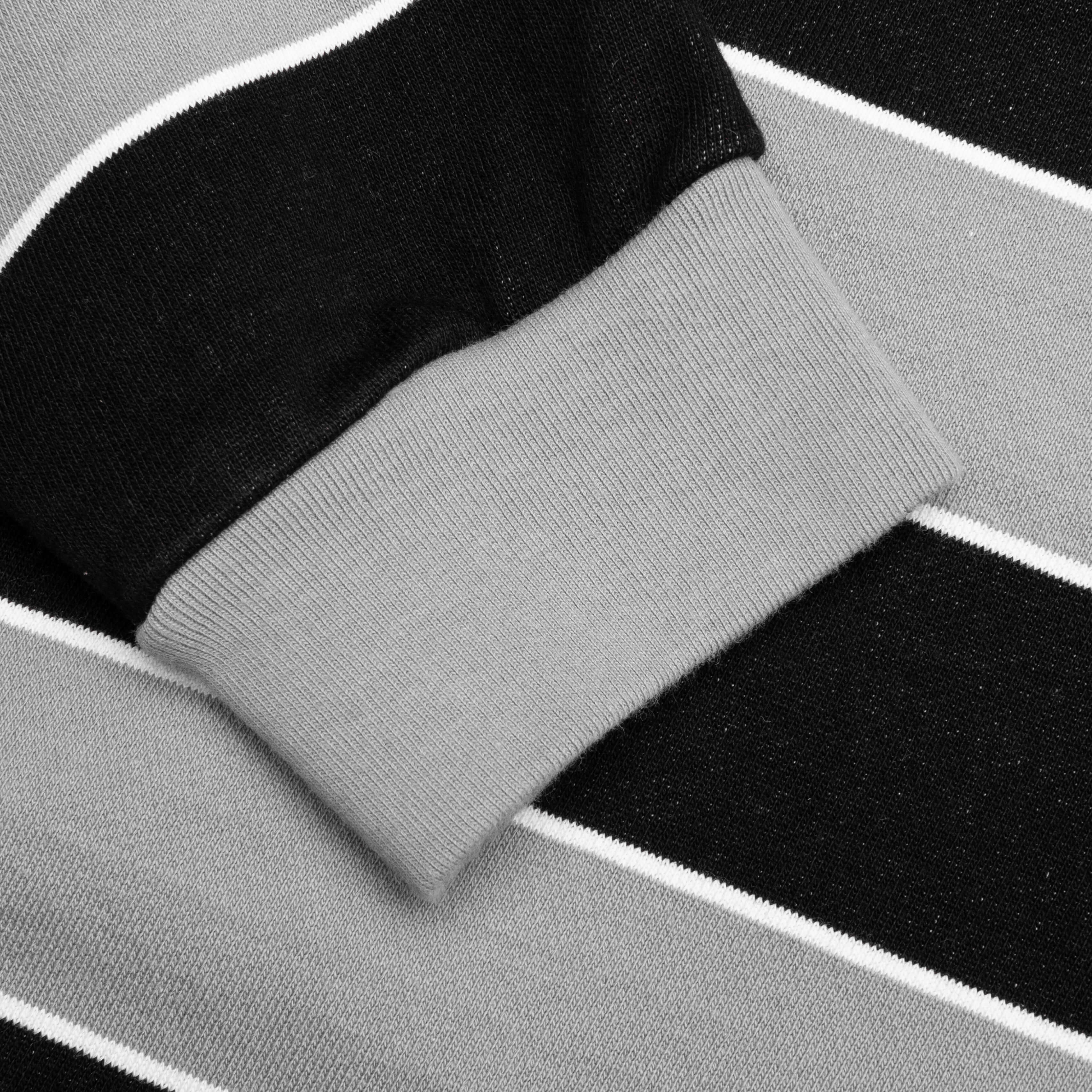 Striped Mending Logo Sweatshirt - Black - Image 4