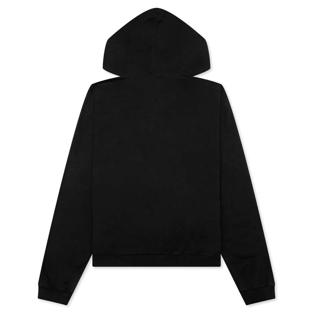 Maxi Slogan Hoodie - Black - Image 2