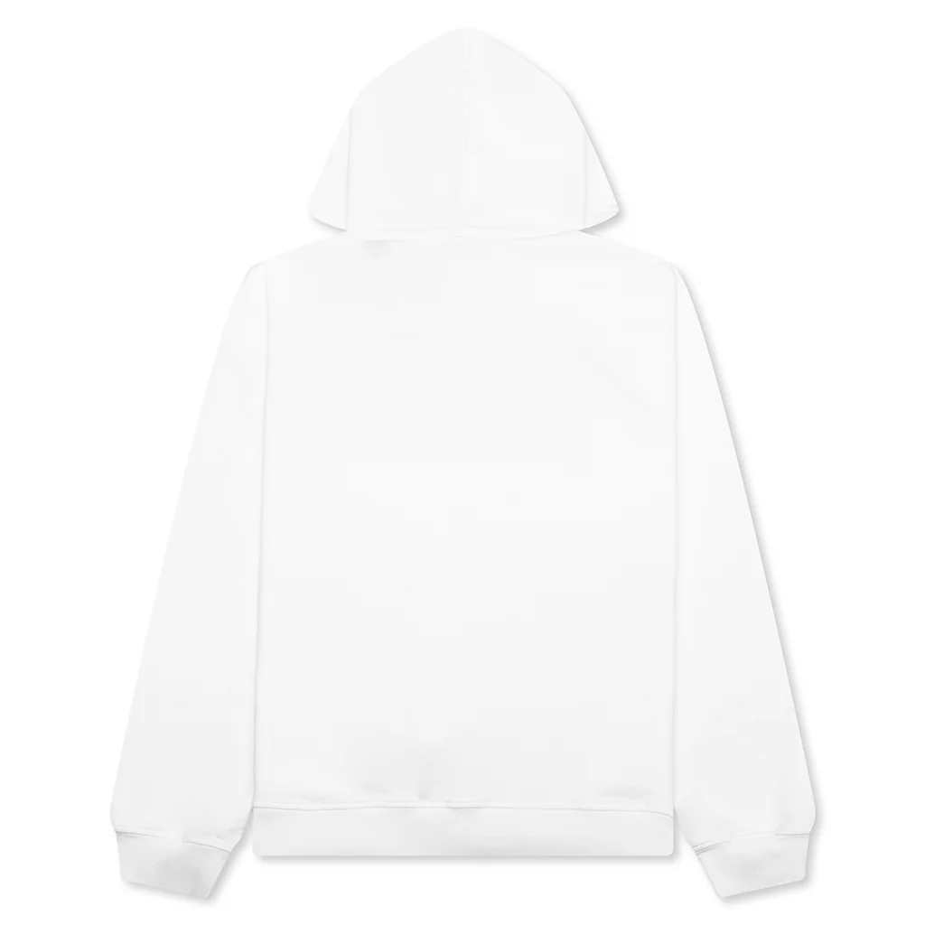 Painted On Collage Yellow Logo Hoodie - Lily White - Image 2