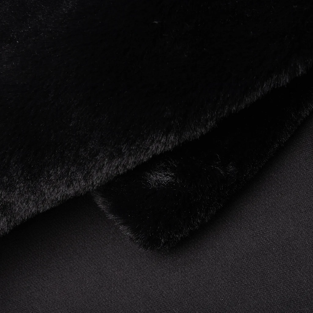 Faux-Fur Hood Sweatshirt UTC269 - Nero - Image 4