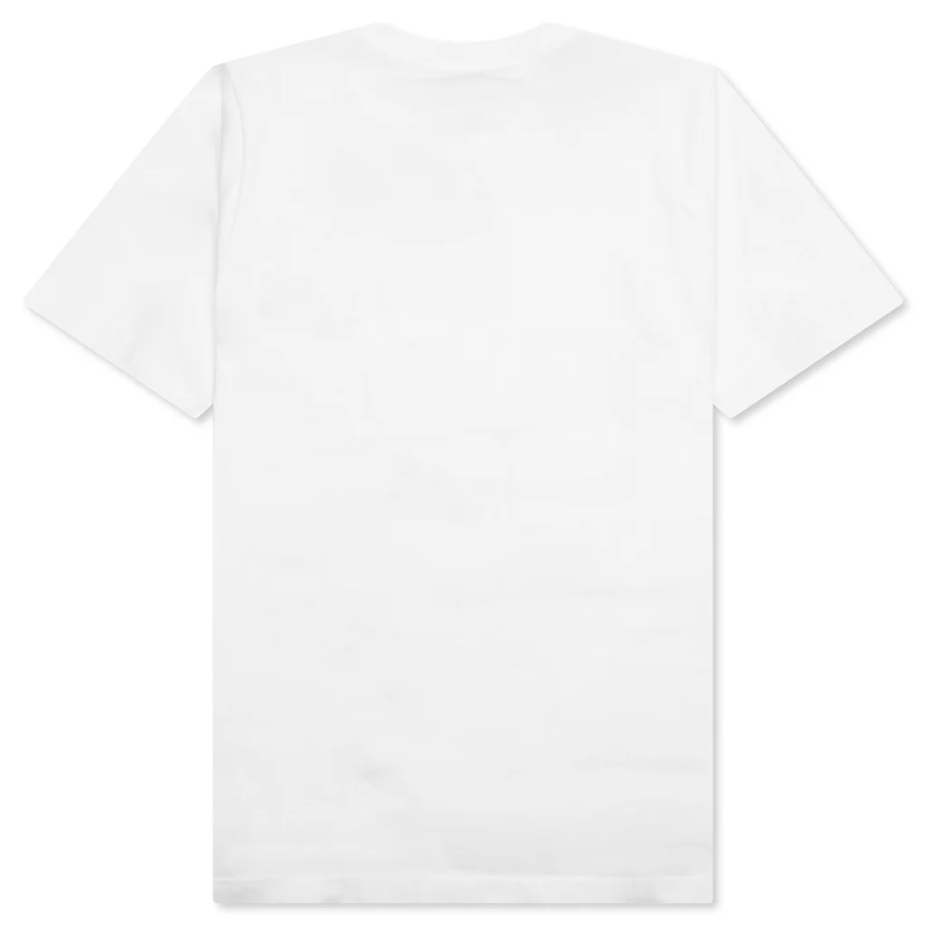 White Cotton T-Shirt With Gingham Logo - Lily White - Image 2