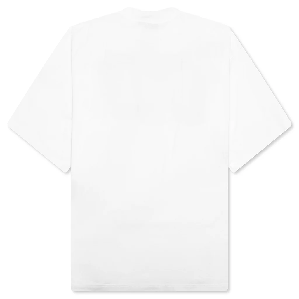 Painted On Collage Yellow Logo T-Shirt - Lily White - Image 2