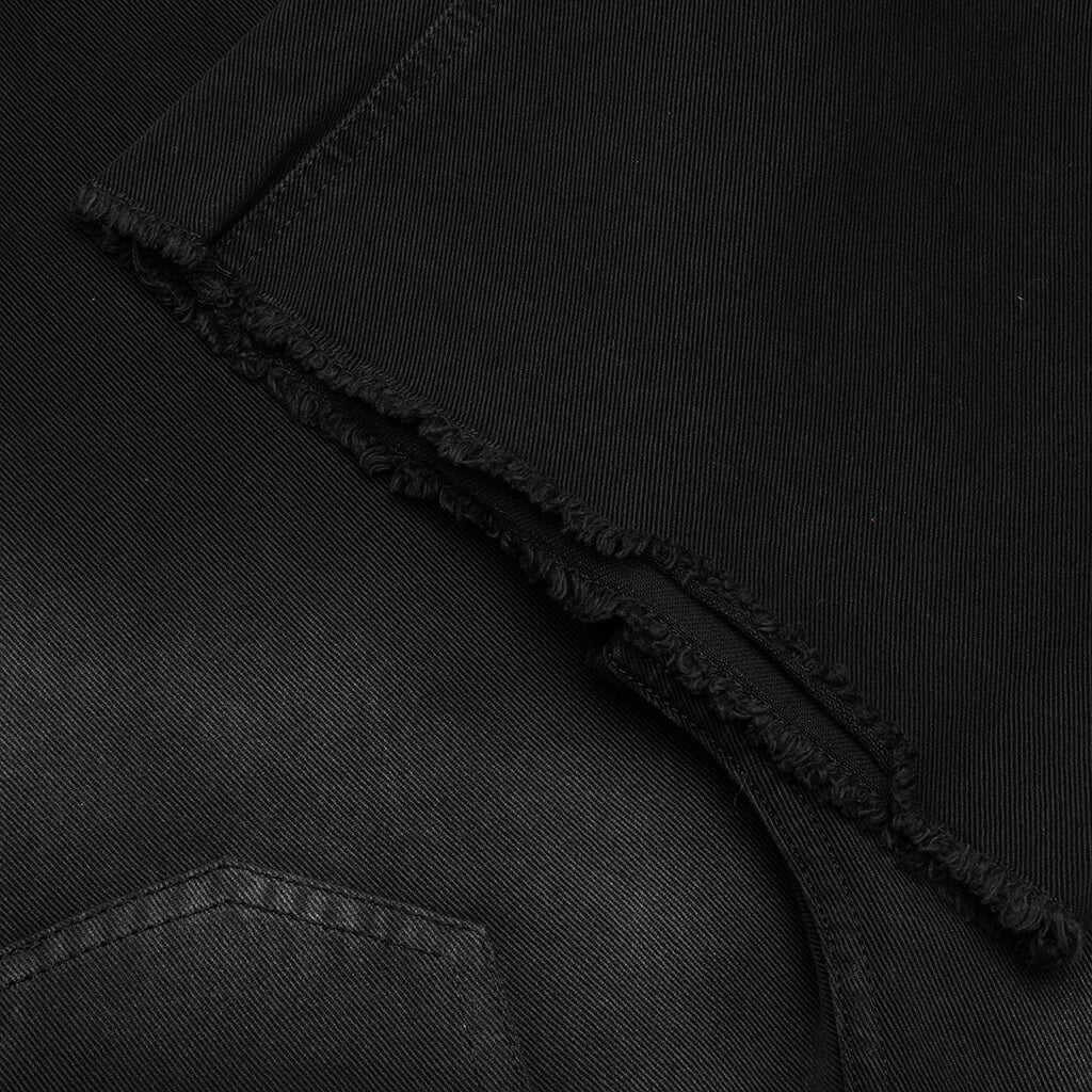 Drawstring Wide Denim - Black - Image 5