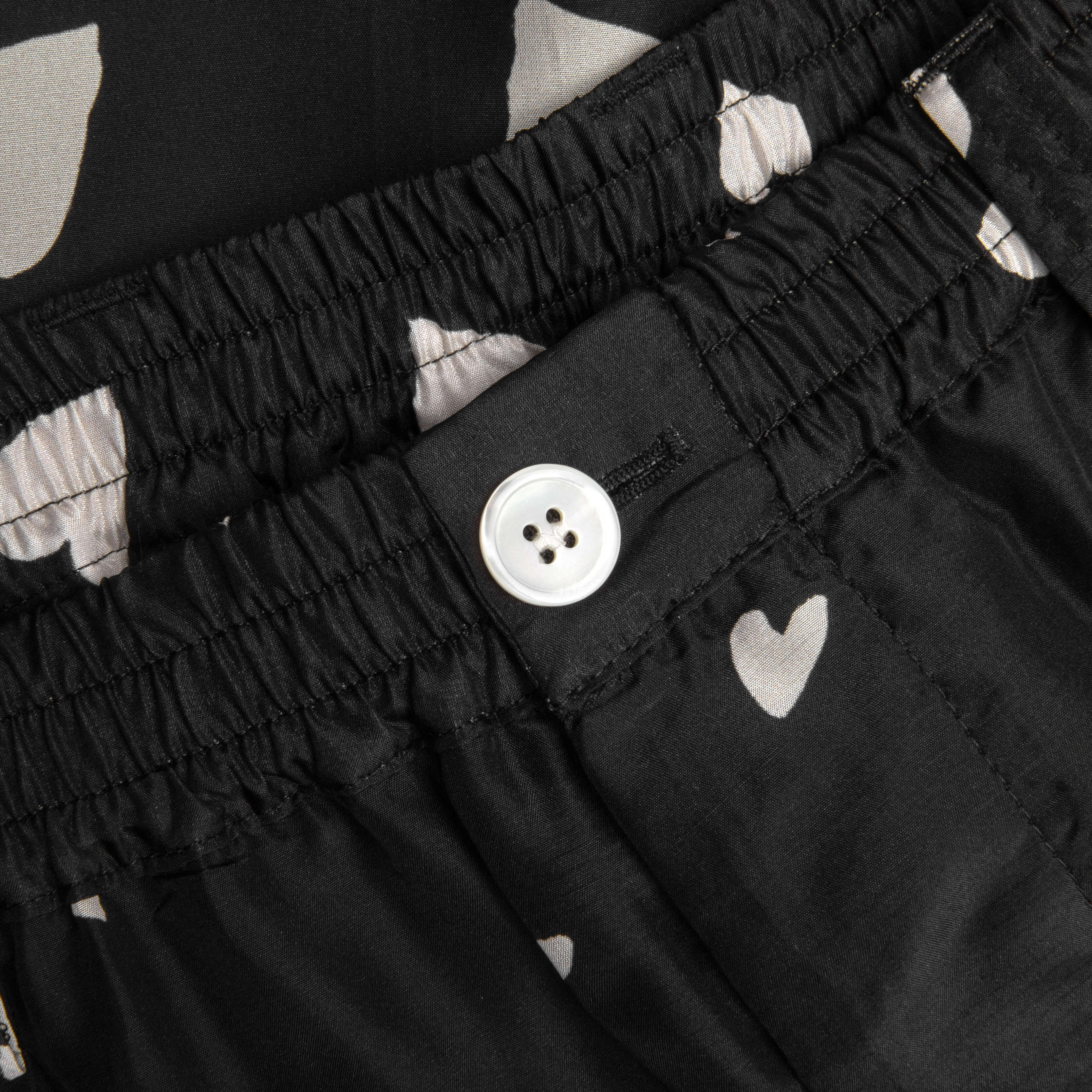 Silk Habotai Bermuda Shorts - Black - Image 3