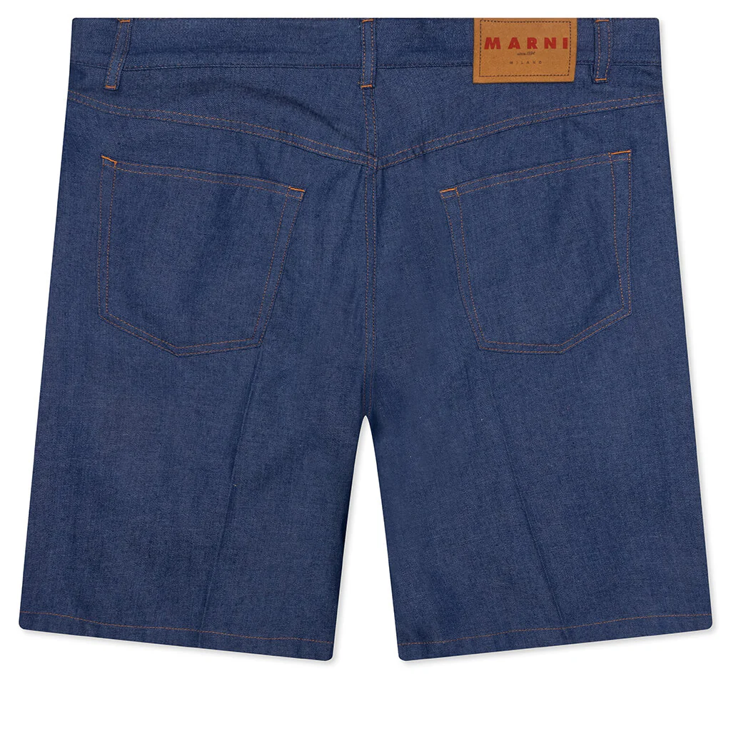 Denim Shorts with Trunakaroo Plaque - Blue - Image 2