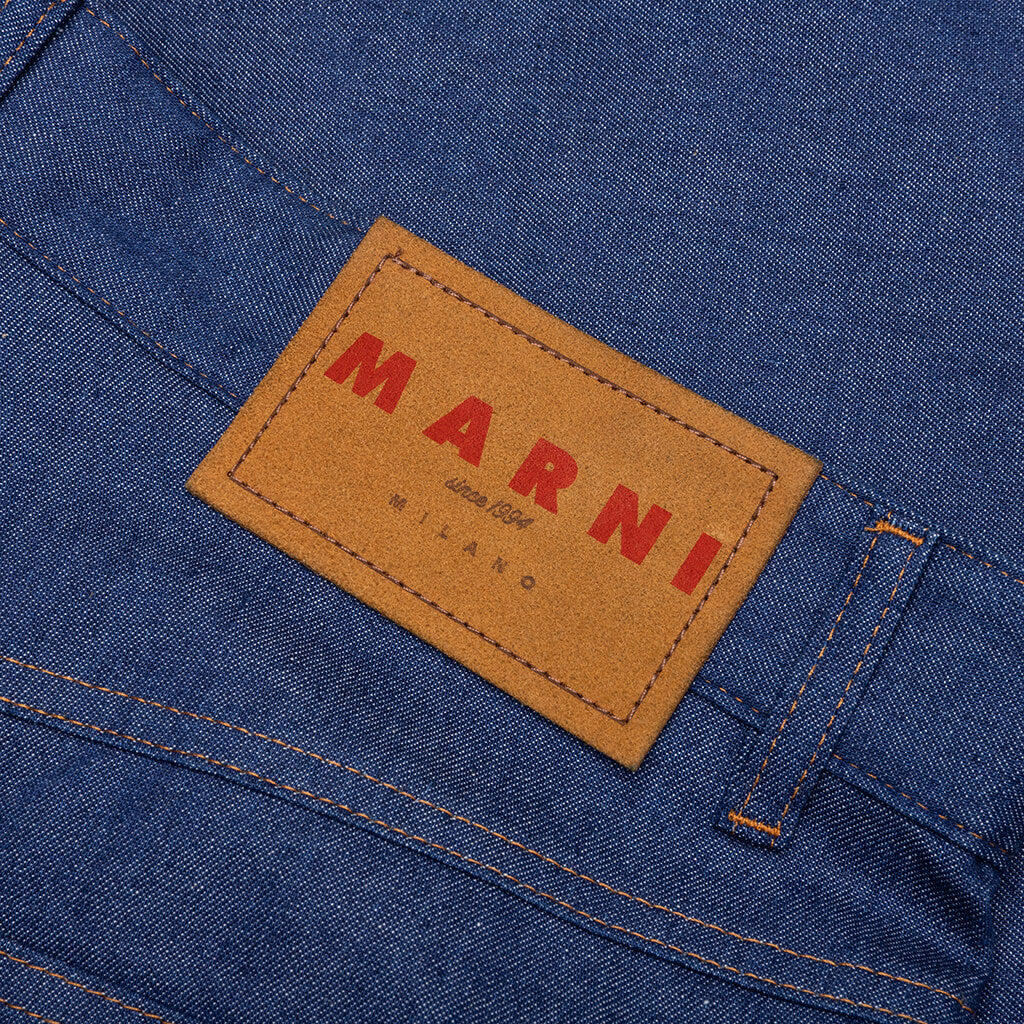 Denim Shorts with Trunakaroo Plaque - Blue - Image 3