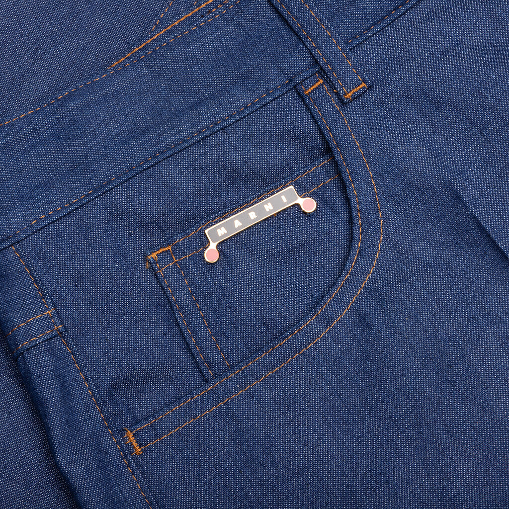 Denim Shorts with Trunakaroo Plaque - Blue - Image 4