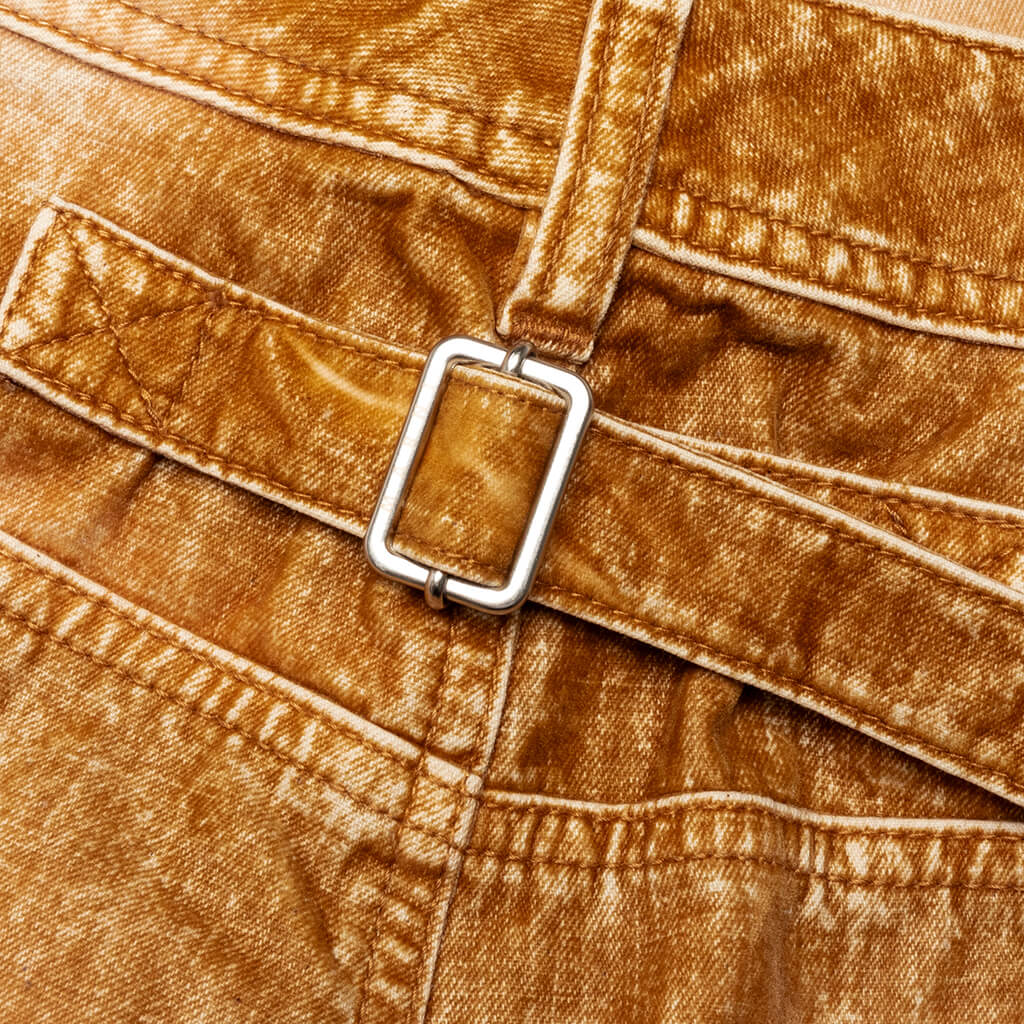 Garment Dyed Flock Denim Trousers - Moccasin - Image 4