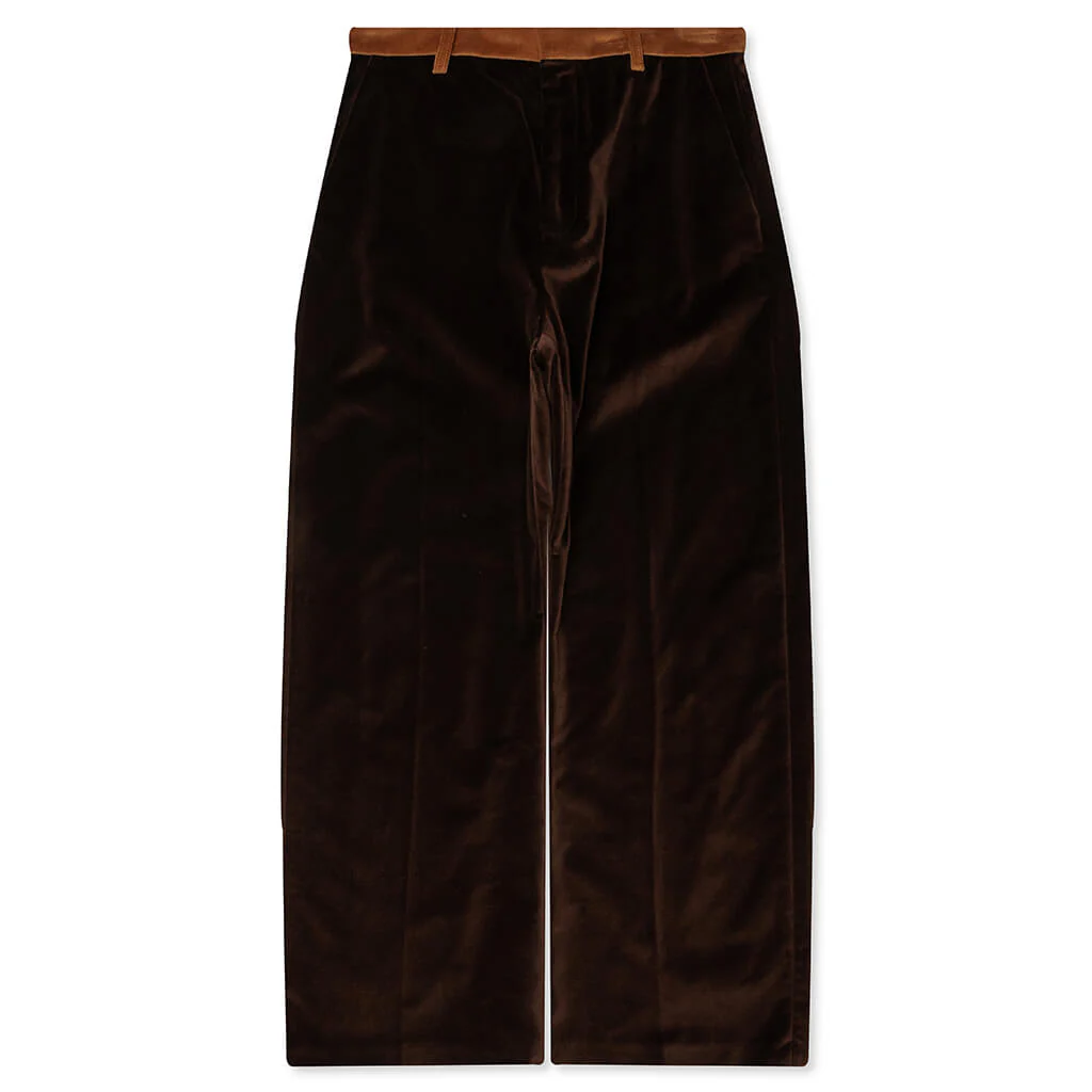 Cotton Velvet Trousers - Wenge