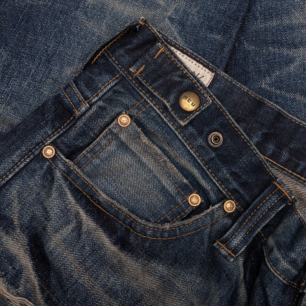 Edo Straight 'Aza' Repaired - Mid Blue - Image 3